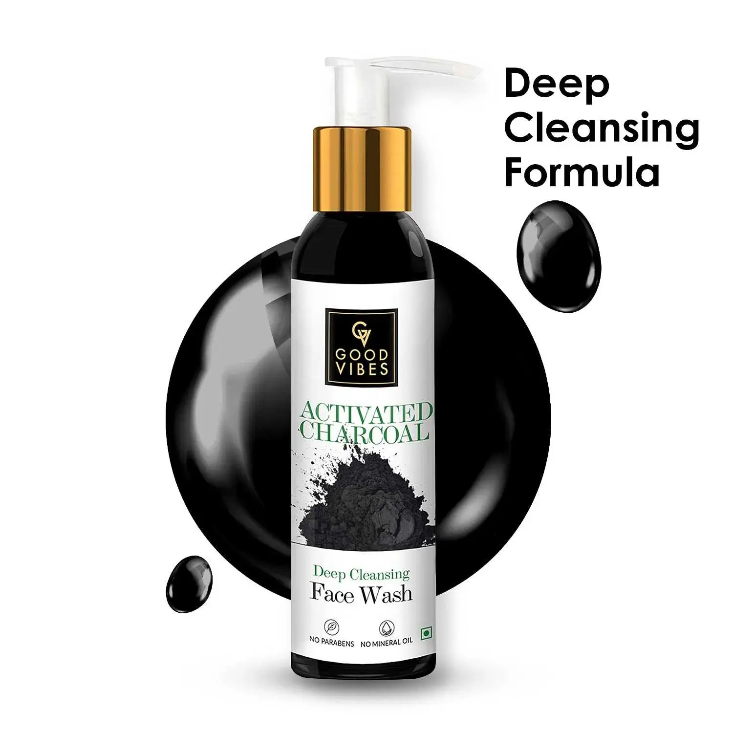 Good Vibes Activated Charcoal Deep Cleansing Face Wash Best Face wash for oily skin men