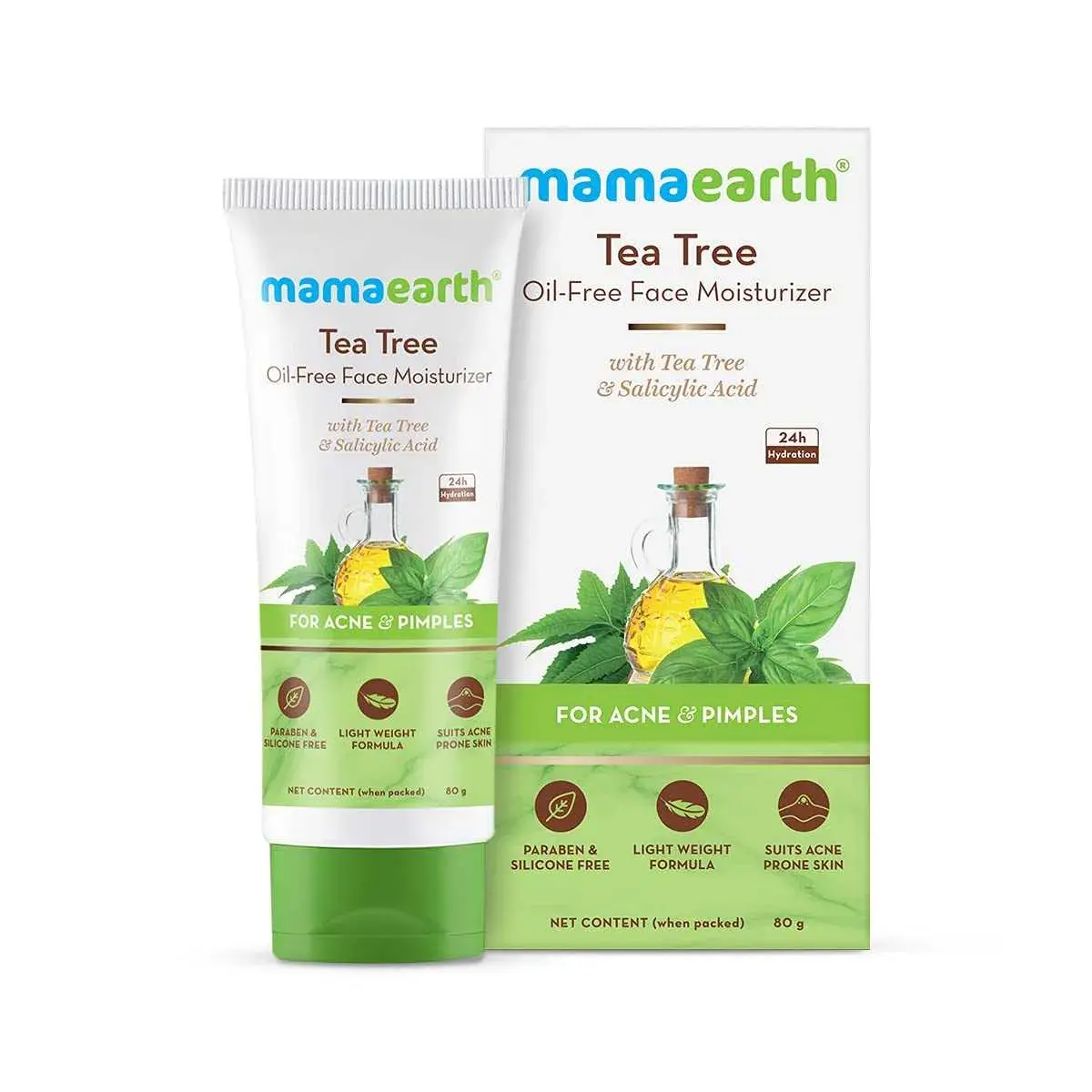 Mamaearth Tea Tree Oil-free Moisturizer For Face For Oily Skin With Tea Tree & Salicylic Acid - Best moisturizer for oily skin
