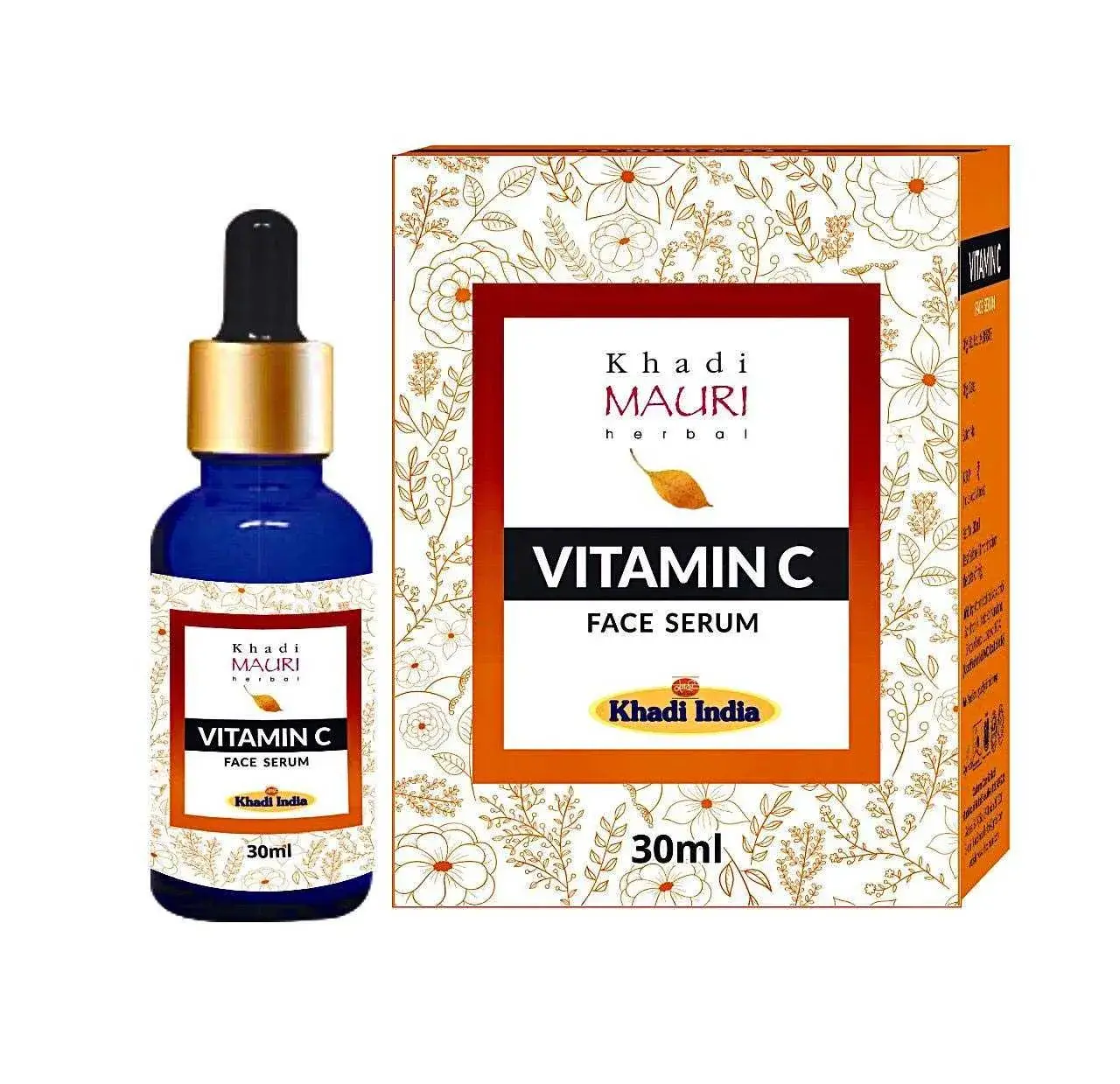 Khadi Mauri Herbal Vitamin C Face Serum with Hyaluronic Acid & Chamomile -Face Serum for glowing skin