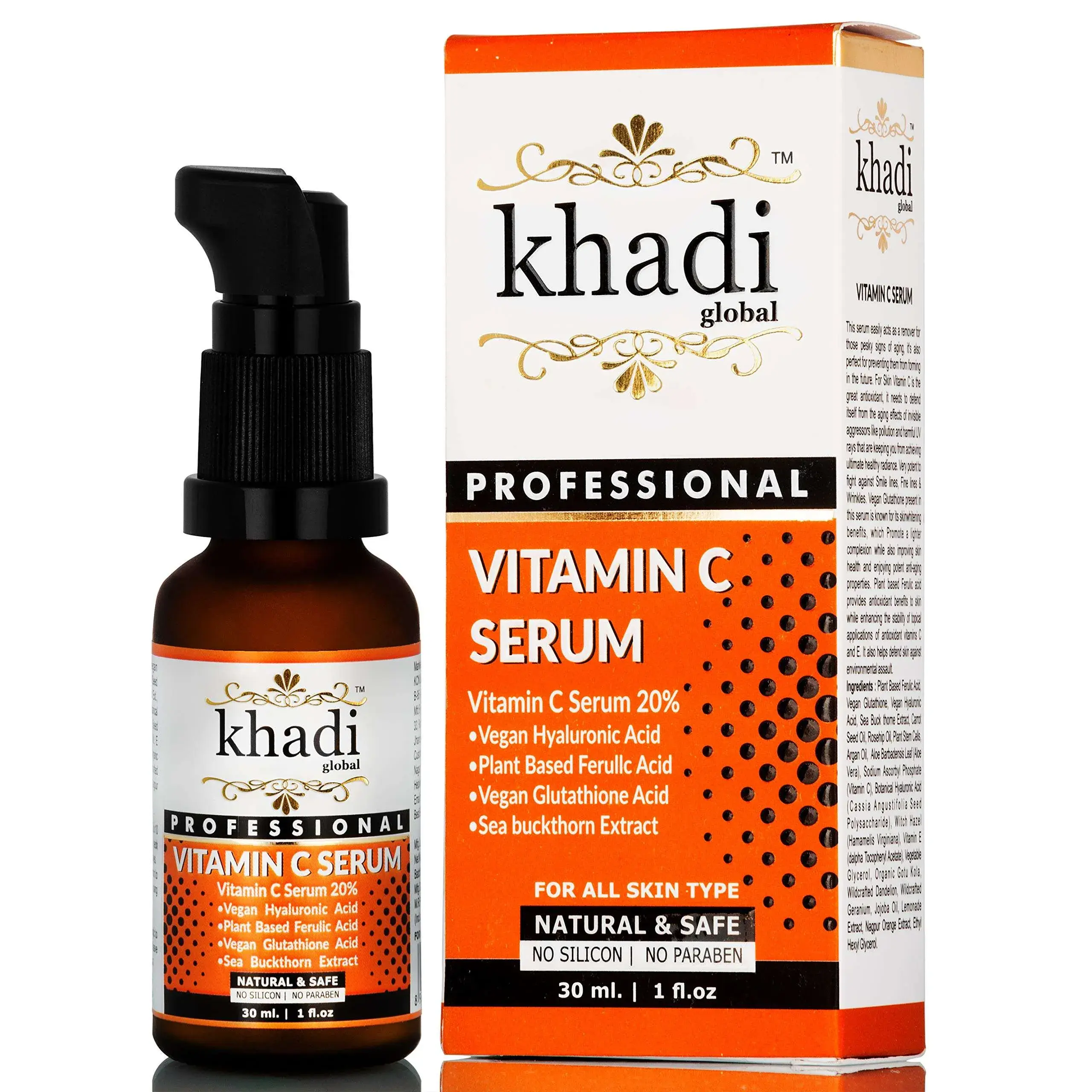 Khadi Global Vitamin C Serum - Face Serum for glowing skin