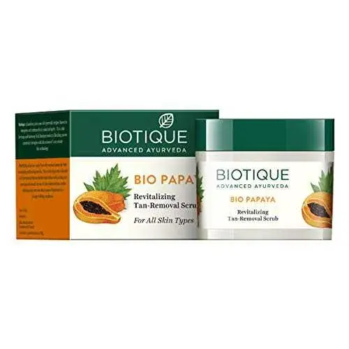 BIOTIQUE BIO PAPAYA DE TAN SCRUB - Sun Tan Removal Cream
