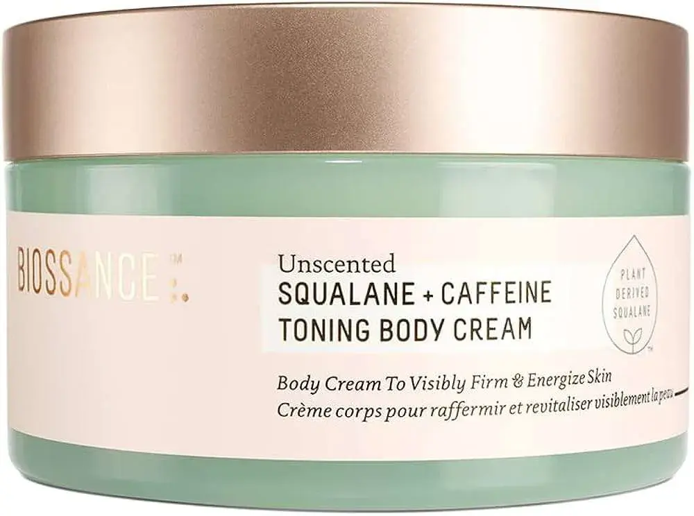 Biossance Squalane + Caffeine Toning Body Cream - the best cellulite cream