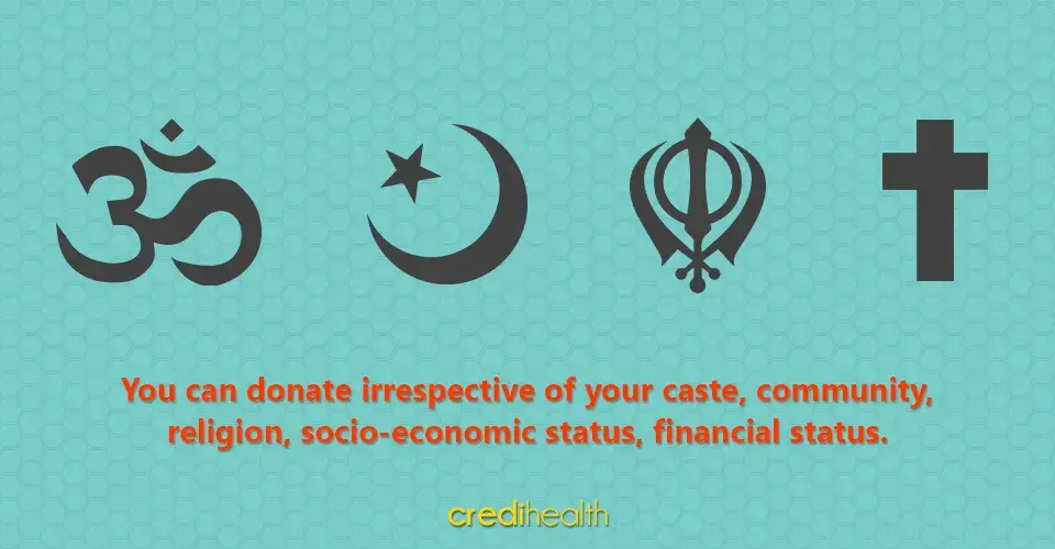 Donate irrespective of caste or religion