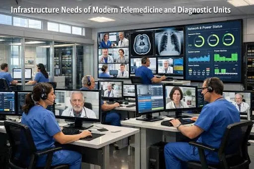 Modern Telemedicine and Diagnostic Units infrastructure requirements